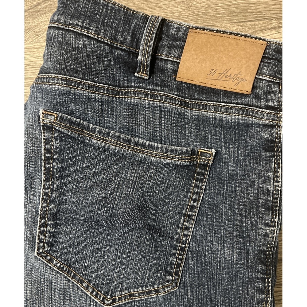 34 Heritage Charisma Dark Wash Straight Leg Stretch Blue Jeans Size 40x30